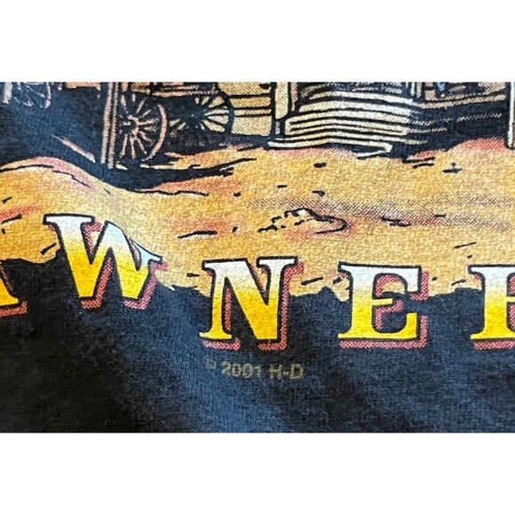 Vtg 2001 Central Harley-Davidson Shawnee, KS Flame Logo Long Sleeve T Shirt Sz L - Picture 10 of 13